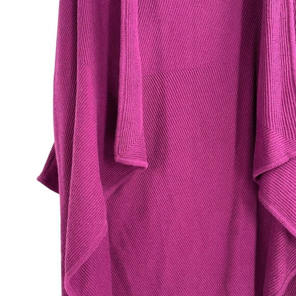 Theory Nisa Purple Cotton Cashmere Blend Open Front Ribbed Cardigan Womens XS - Picture 2 of 8